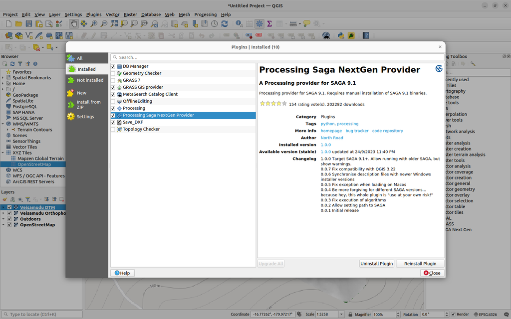 SAGA - Processing Saga NextGen Provider plugin for QGIS